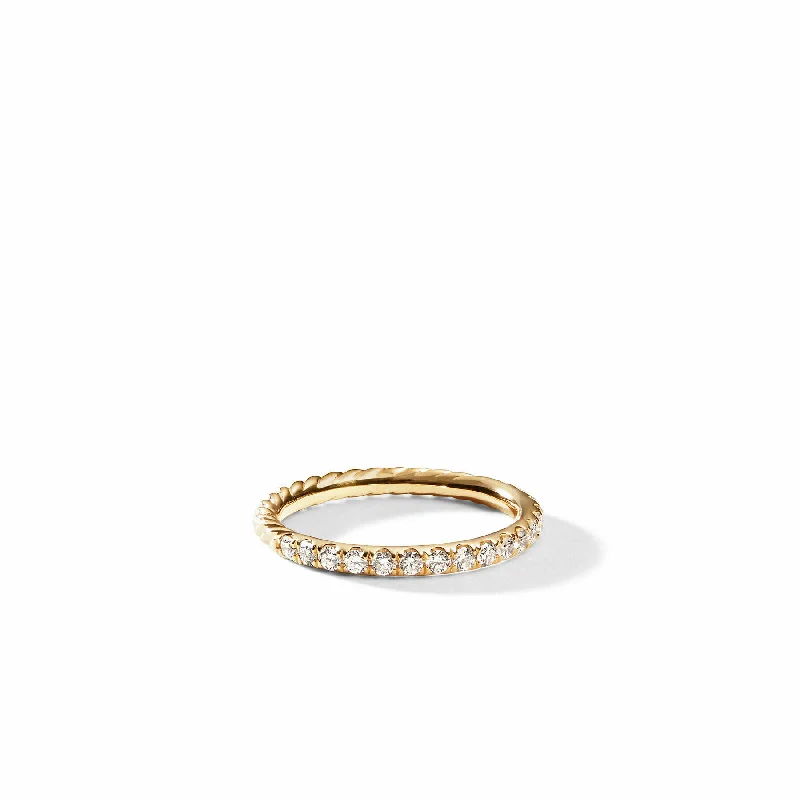 Rings with vine-wrapped bands for nature -David Yurman The Cable Collectibles® Collection Ring in 18-Karat Yellow Gold