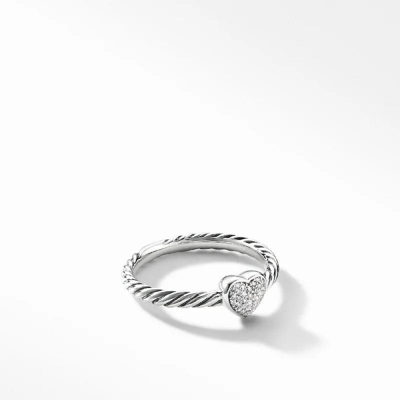 Rings with twisted rose gold band designs -David Yurman   Ring in Sterling Silver