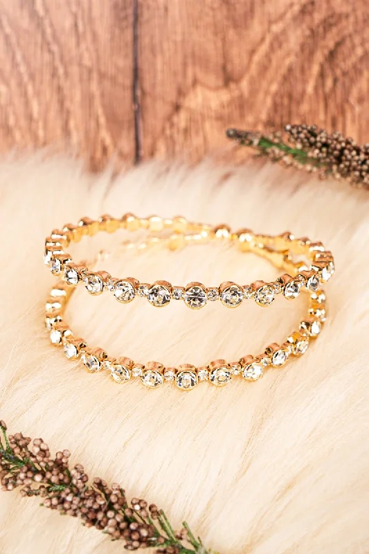 Bangles with labradorite stones for mystic flash -Crystal Avenue Bianca Cubic Zirconia Goldtone Bracelet