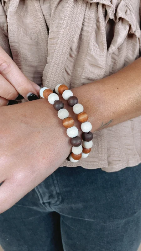 Bracelets with peridot stones for fresh green -Tell All Two Stack Boho Beaded Bracelet