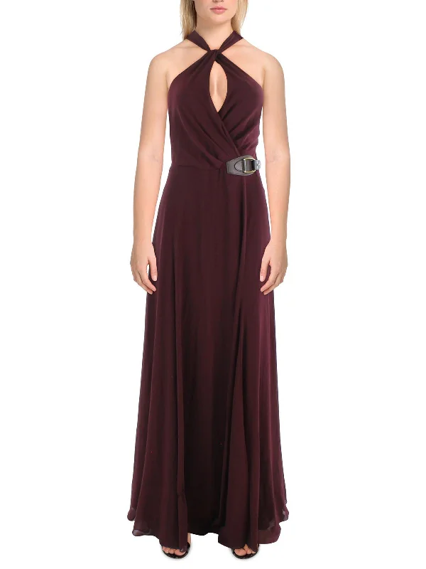 Birthday Dresses for Celebration -Womens Halter Long Evening Dress