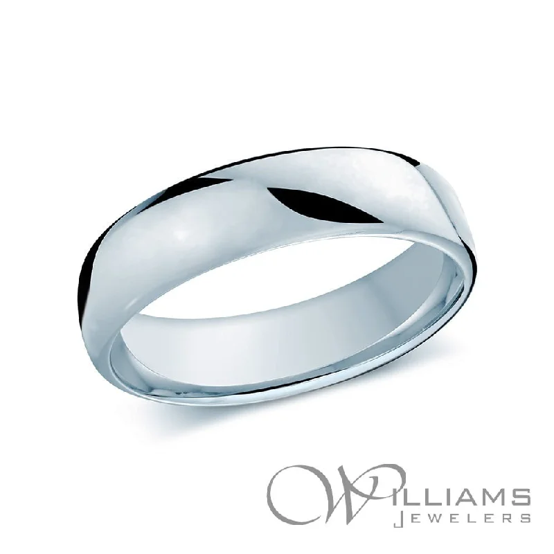 Rings with lotus flower engravings for peace -Williams Signature 14 Karat Wedding Band