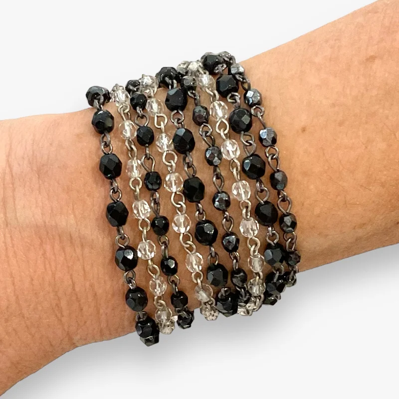 Leather bracelets with adjustable clasp for comfort -Beaded Nine Row Bella Bracelet