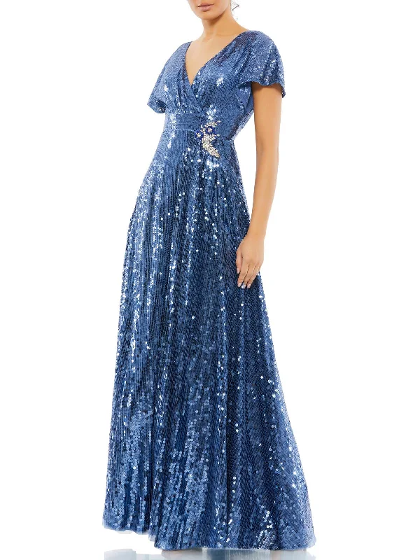 Hippie Dresses with Beads -Womens Sequined Maxi Evening Dress