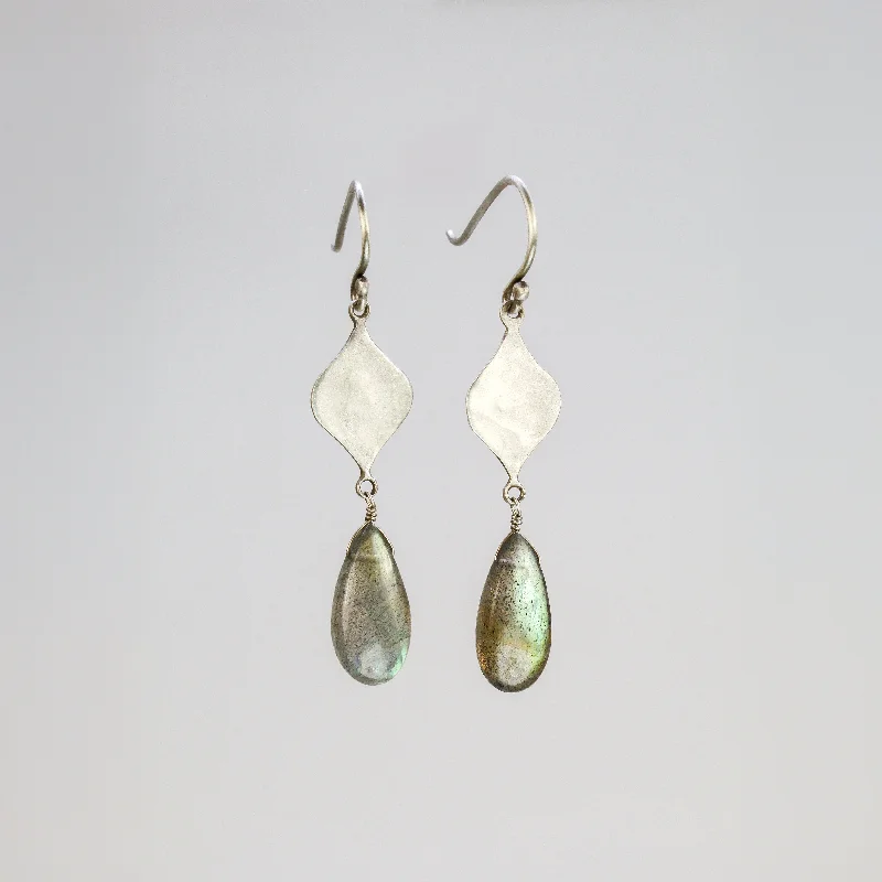 Rings with pave ruby for dazzling sparkle -NEW! Arabesque Labradorite Earring in Sterling Silver by Ananda Khalsa