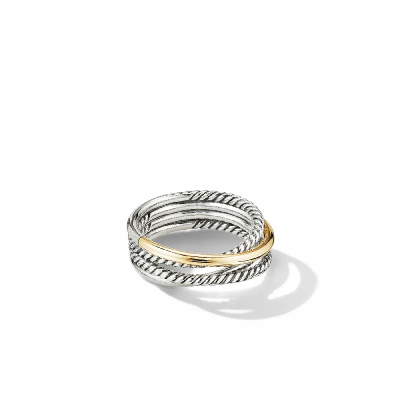 Rings with polished jade for smooth calm -David Yurman   Ring in Silver and 18-Karat Yellow Gold