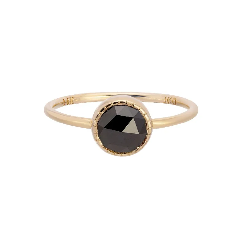 Rings with sunburst citrine for radiant appeal -Black Diamond Largo Ring