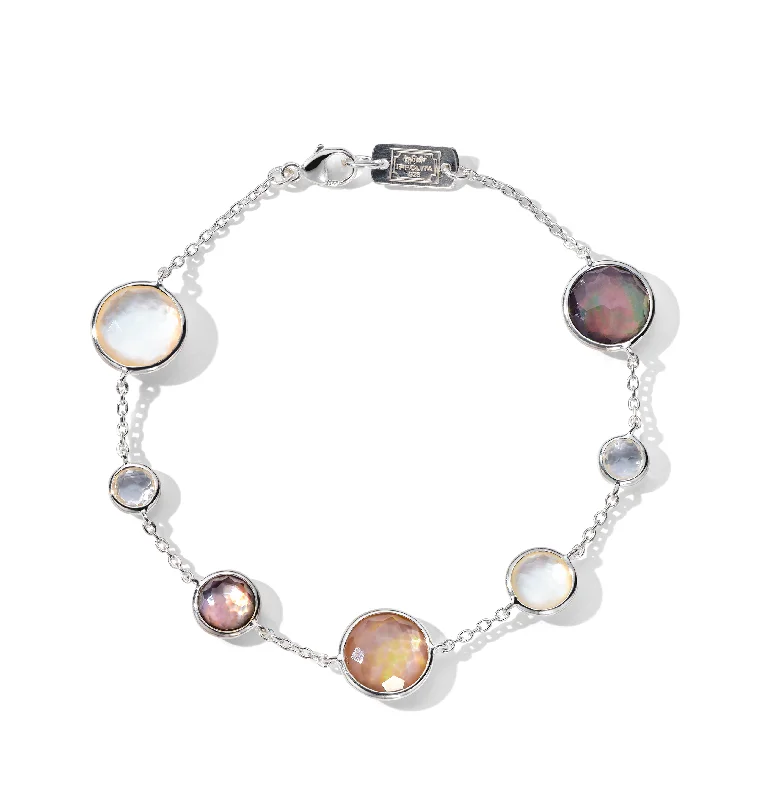 Bracelets with open cuff for easy wear -IPPOLITA Lollipop 7-Stone Link Bracelet in Sabbia