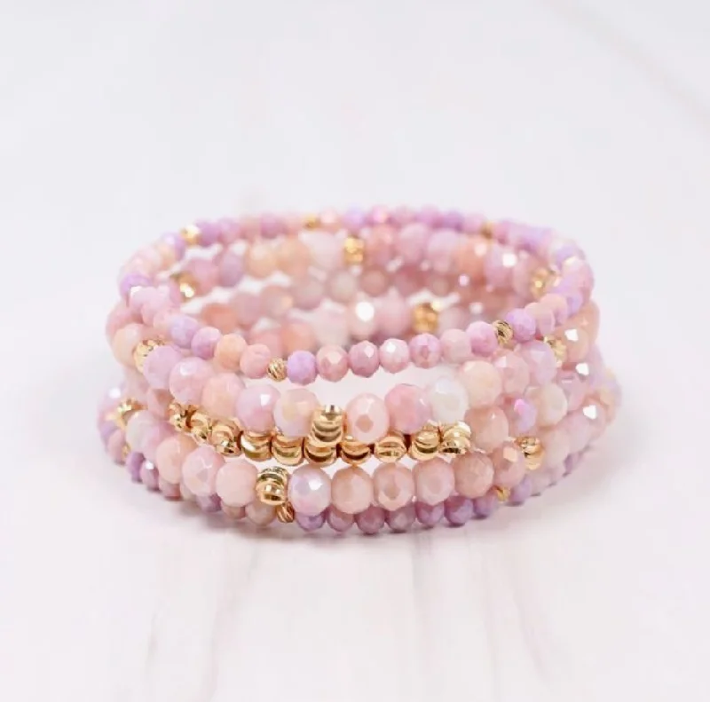 Bracelets with open cuff for easy wear -Ryleigh Bracelet Set in Lavender