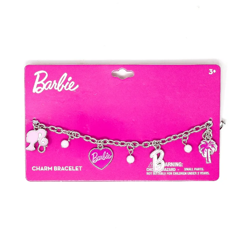 Bracelets with open cuff for easy wear -Barbie 7" Charm Bracelet