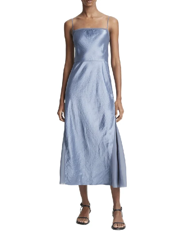 Modern Dresses for Trendy -Vince Sheer Paneled Slip Dress