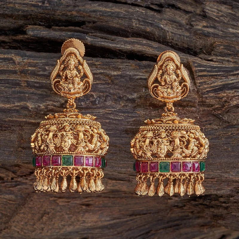 Best hoop earrings with multi-colored gemstones for a vibrant and lively touch-Antique Earring 173496