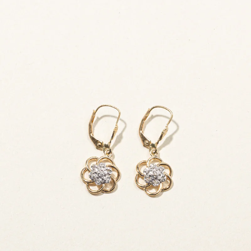 Best hoop earrings with gold for a luxurious and timeless look-Cluster Diamond Earrings | 0.14ctw |