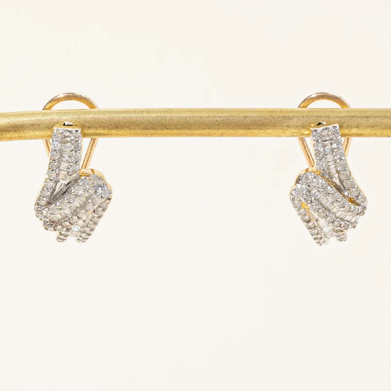 Hoop earrings with artistic filigree designs for an intricate, delicate finish-Diamond Cluster Earrings | 0.88ctw |