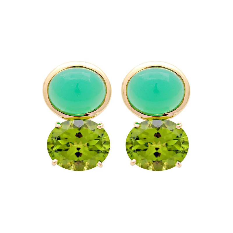 Best hoop earrings with Swarovski crystals for added sparkle and luxury-Earrings-Chrysoprase and Peridot