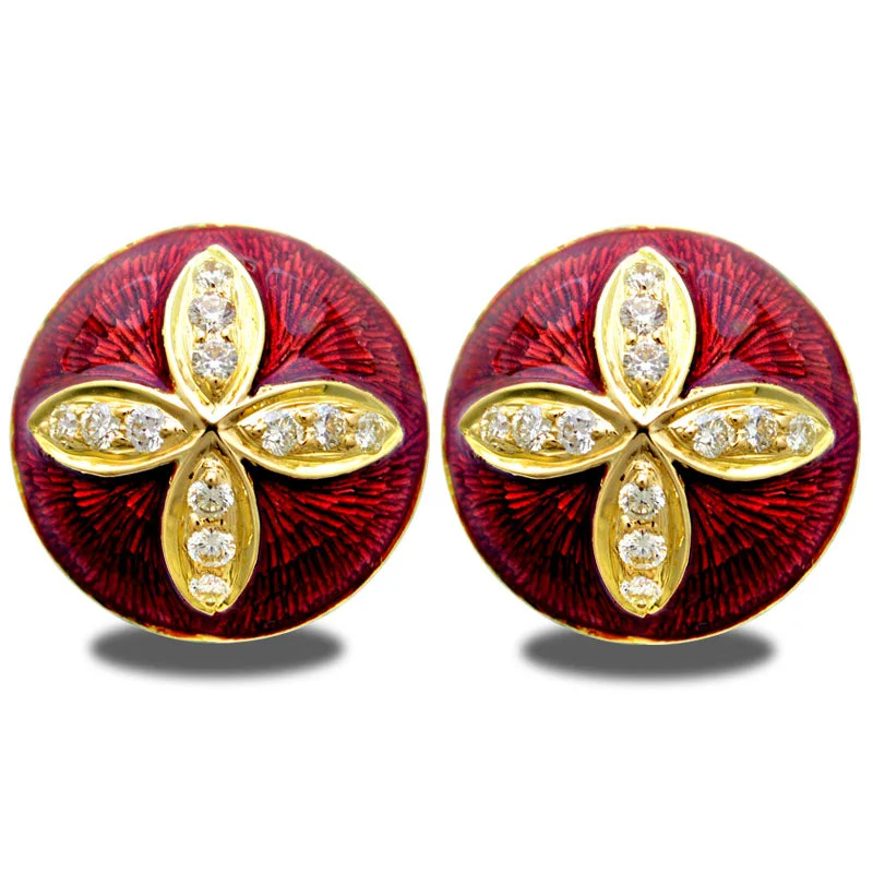 Best hoop earrings with gemstone accents for a colorful and elegant appearance-Earrings-Diamond (Enamel)