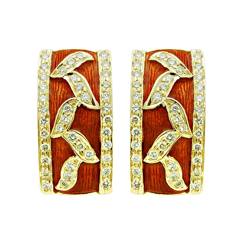 Hoop earrings with rhinestone embellishments for a glamorous and sparkling look-Earrings-Diamond (Enamel)