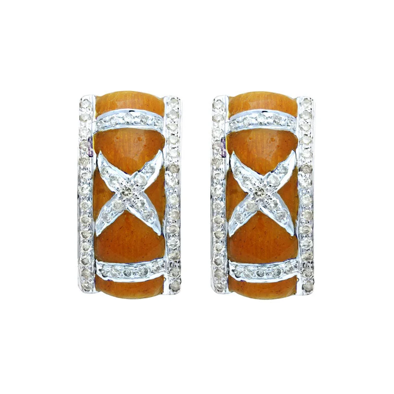 Best hoop earrings with infinity designs for a timeless and meaningful symbol-Earrings-Diamond (Enamel)