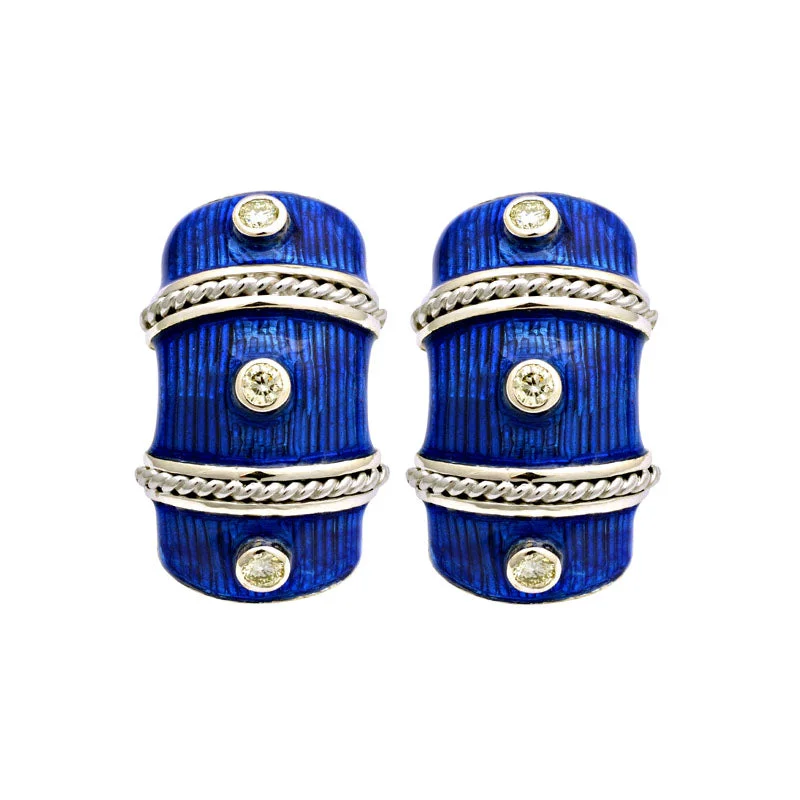 Best hoop earrings with vintage-style detailing for a nostalgic and timeless look-Earrings-Diamond (Enamel)