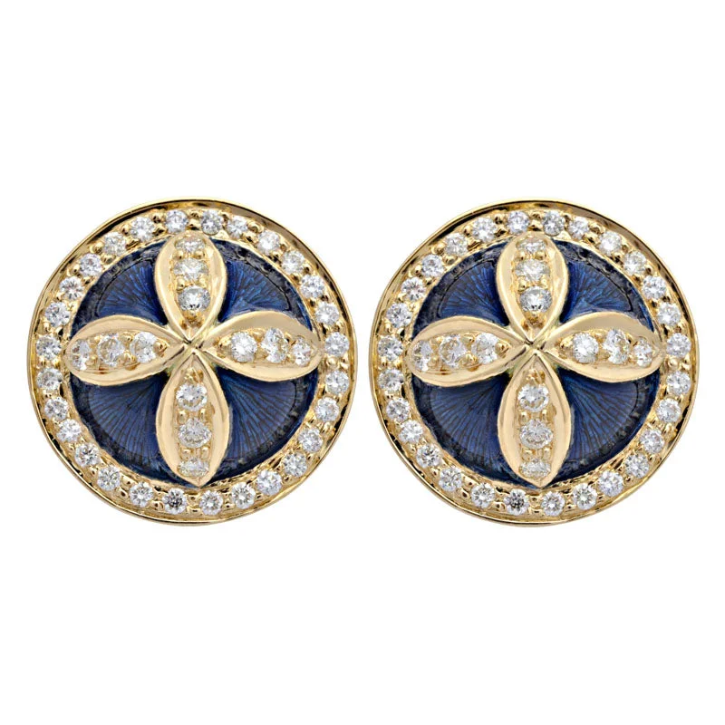 Best hoop earrings with Swarovski crystals for added sparkle and luxury-Earrings-Diamond (Enamel)