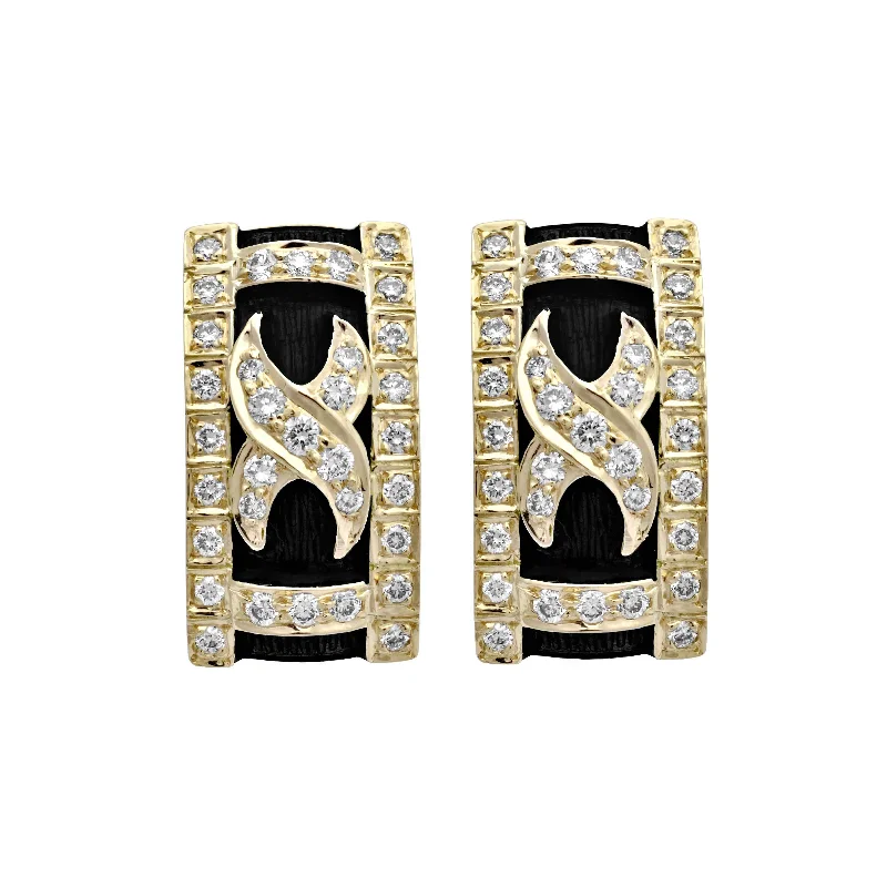 Best hoop earrings with blackened metal for an edgy and bold appearance-Earrings-Diamond (Enamel)