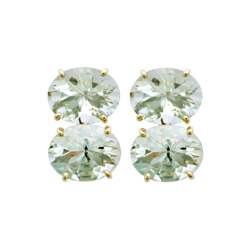 Best hoop earrings with lever-back closures for secure and easy wear-Earrings-Green Quartz