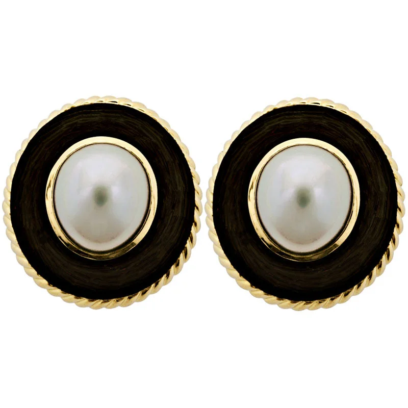 Best hoop earrings with gemstone accents for a colorful and elegant appearance-Earrings-Pearl (Enamel)