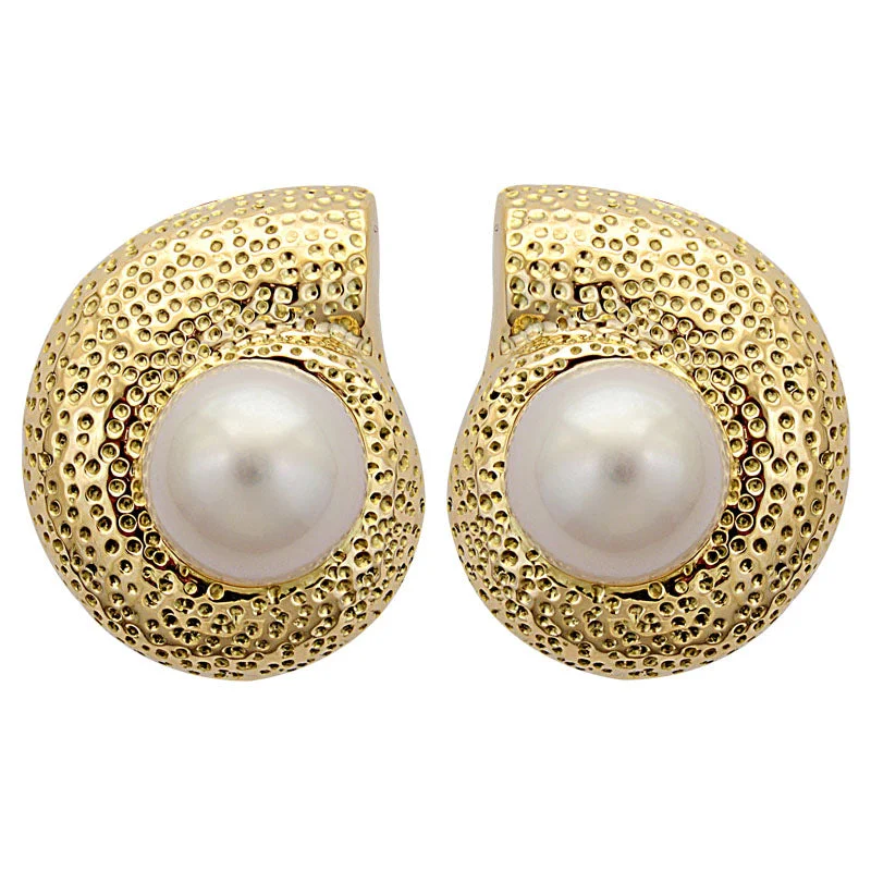 Best hoop earrings with braided leather for a rustic, stylish finish-Earrings-South Sea Pearl