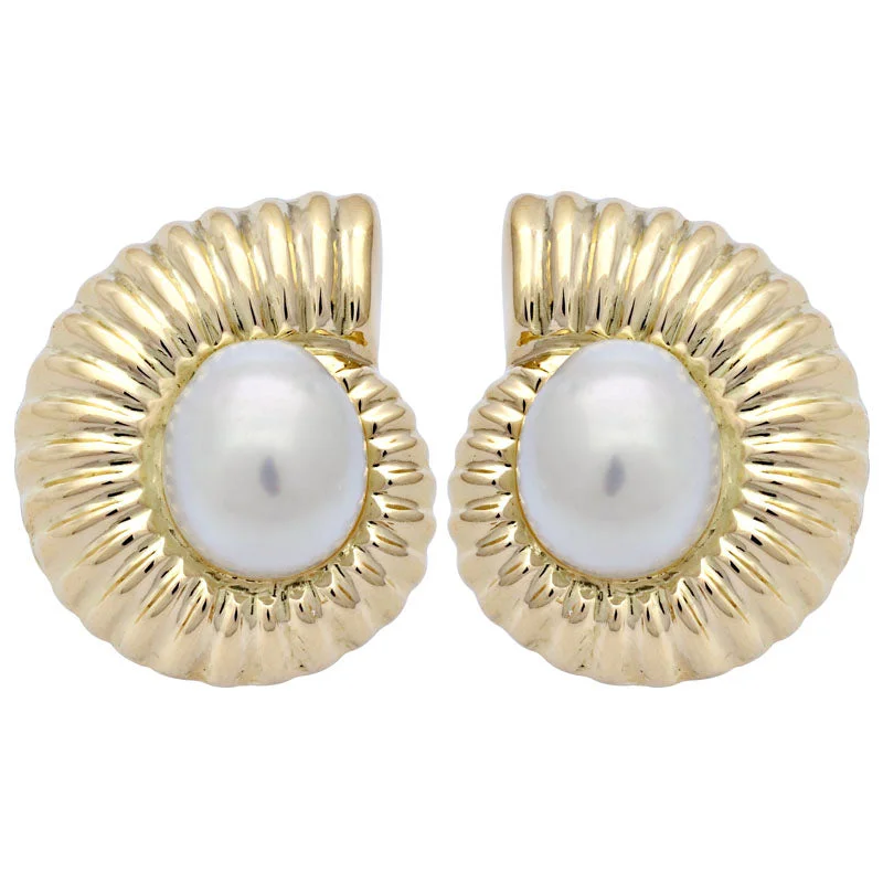 Hoop earrings with oversized pearl accents for a statement-making look-Earrings-South Sea Pearl