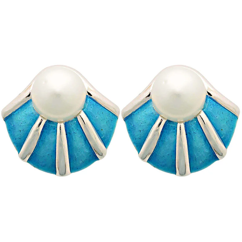 Medium hoop earrings for an everyday look with the perfect balance of style-Earrings-South Sea Pearl (Enamel)