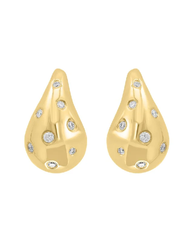 Hoop earrings with twisted leather for a chic and modern boho look-Effy Fine Jewelry 14K 0.27 ct. tw. Diamond Earrings