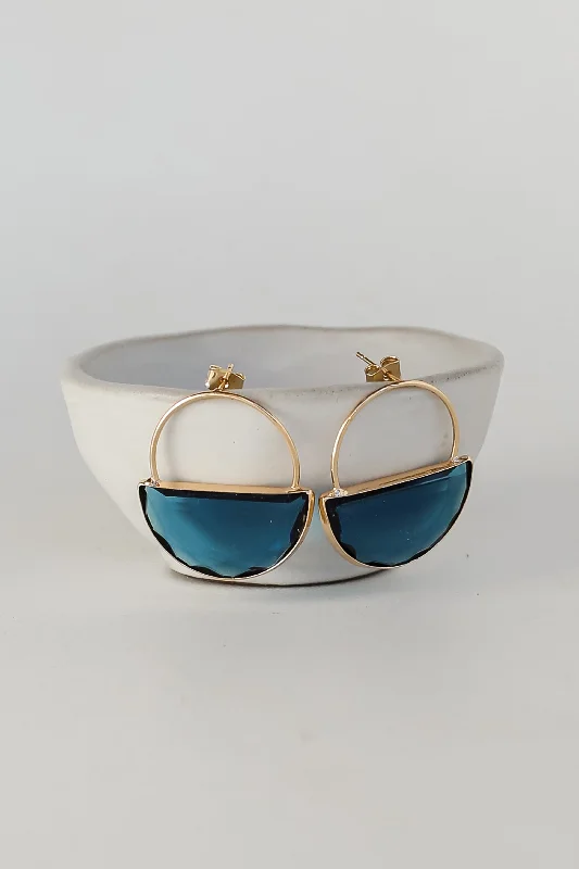 Hoop earrings with textured finishes for a vintage and classic style-Lennon Statement Earrings