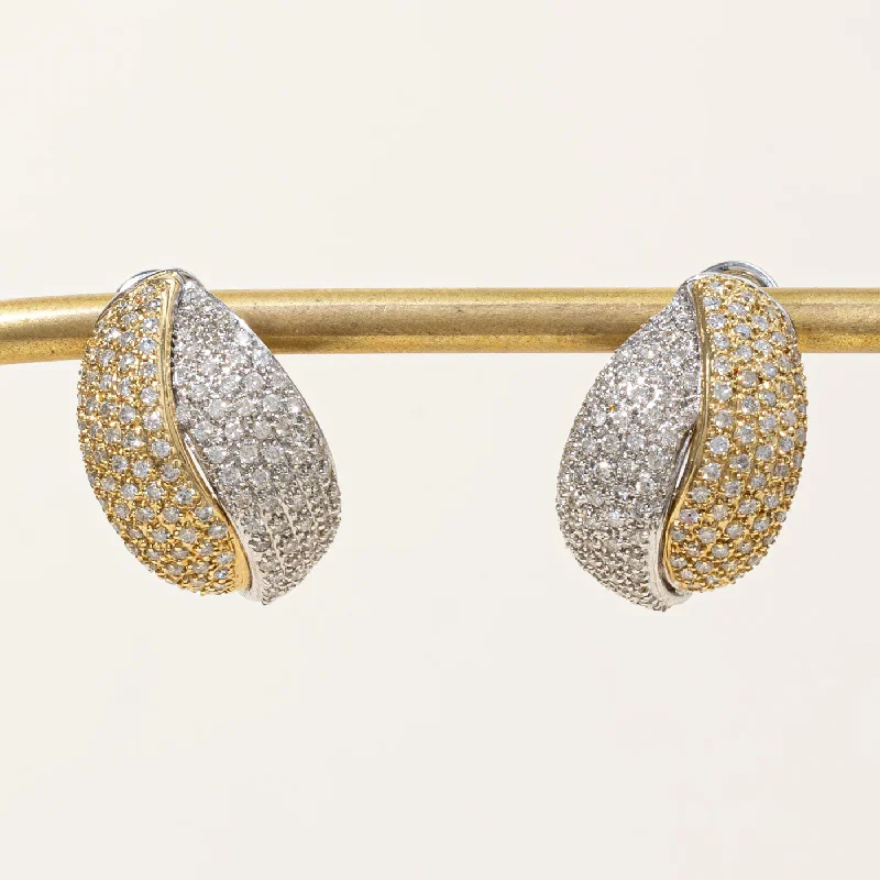 Pave Set Diamond Earrings | 1.65ctw |