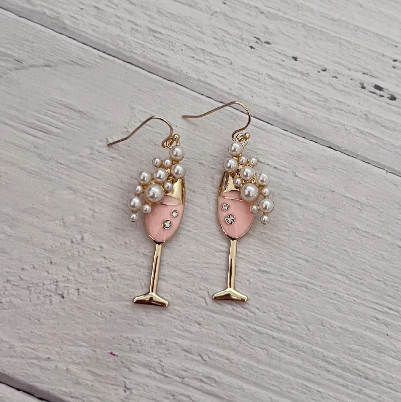 Hoop earrings with snake print designs for an edgy, wild appearance-Pink Bubbly Earrings