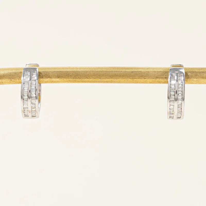 Hoop earrings with faceted crystals for added sparkle and shine-Diamond Huggie Earrings | 0.39ctw |