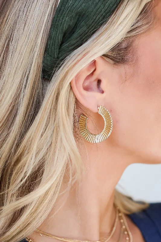 Lightweight hoop earrings for comfortable and all-day wear-Taylor Gold Statement Hoop Earrings