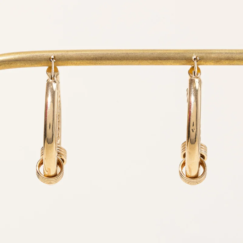 Best hoop earrings with crescent-shaped designs for a bold, moon-inspired style-Textured Gold Hoops