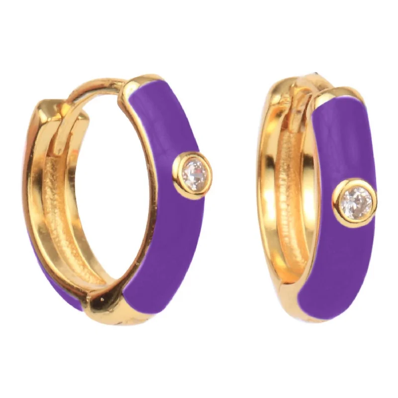 Best hoop earrings with braided leather for a rustic, stylish finish-Women's 10 Things I Love About Hoops In Purple