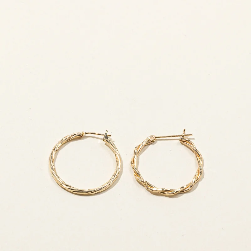 Hoop earrings with tortoiseshell designs for a chic and classic style-Yellow Gold Hoops